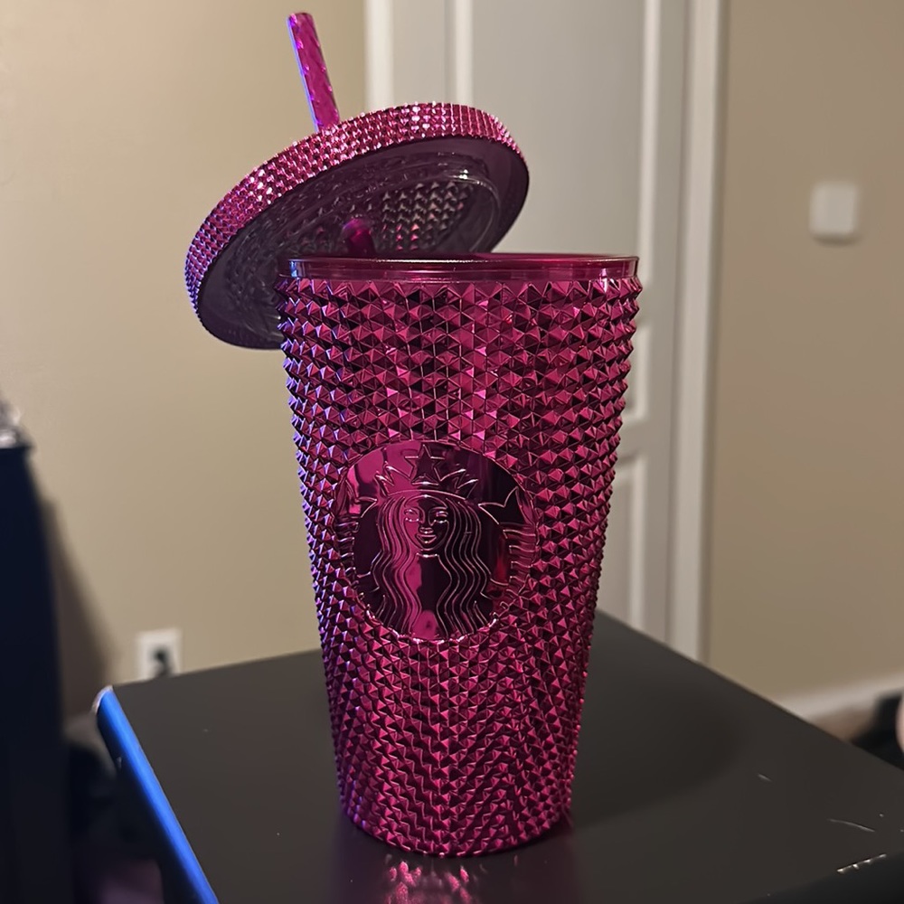 Starbucks Holiday Cold Tumbler| Studded Bling 16oz cup- Sangria